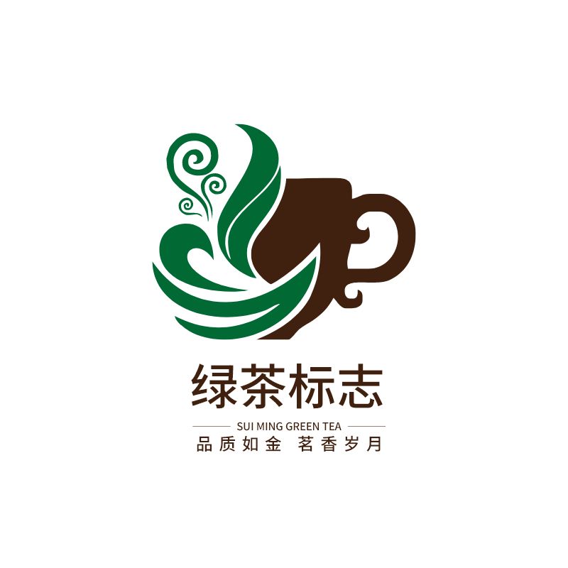 简约创意绿茶餐饮原创logo设计
